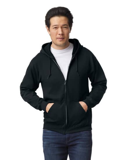 Jacken in Black: Heavy Blend™ Full Zip Hooded Sweatshirt G18600 von Gildan