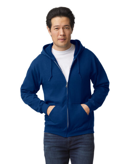 Jacken in Navy: Heavy Blend™ Full Zip Hooded Sweatshirt G18600 von Gildan