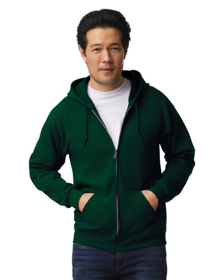 Jacken in Forest Green: Heavy Blend™ Full Zip Hooded Sweatshirt G18600 von Gildan