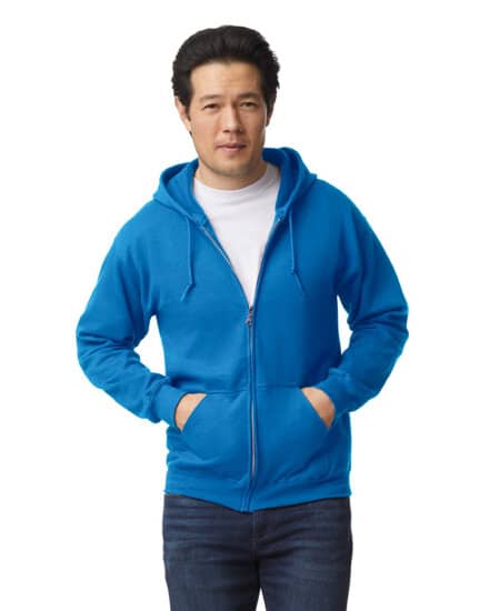Jacken in Royal: Heavy Blend™ Full Zip Hooded Sweatshirt G18600 von Gildan