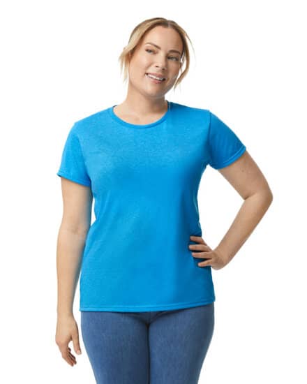 T-Shirts in Heather Sapphire: Heavy Cotton™ Ladies` T-Shirt G5000L von Gildan