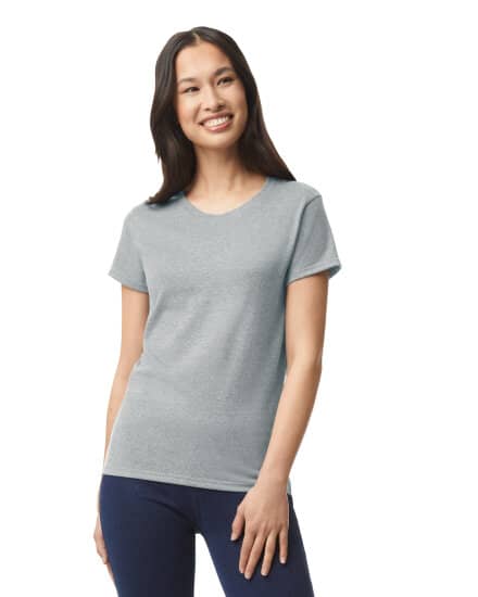 T-Shirts in Sport Grey (Heather): Heavy Cotton™ Ladies` T-Shirt G5000L von Gildan