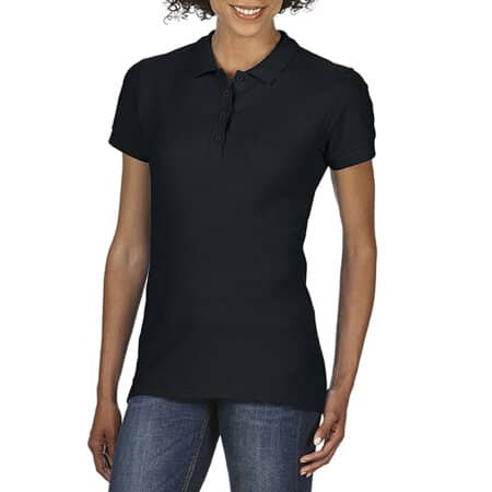 Gildan Gildan Softstyle® Ladies` Double Piqué Polo Black