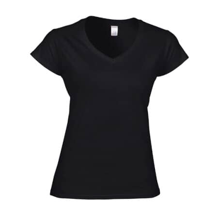 Gildan Softstyle® Ladies` V-Neck T-Shirt Black