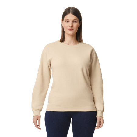 Gildan Softstyle Midweight Fleece Adult Crewneck Sweatshirt Sand
