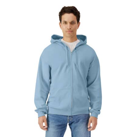 Gildan Softstyle® Midweight Fleece Adult Full Zip Hooded Sweatshirt Stone Blue