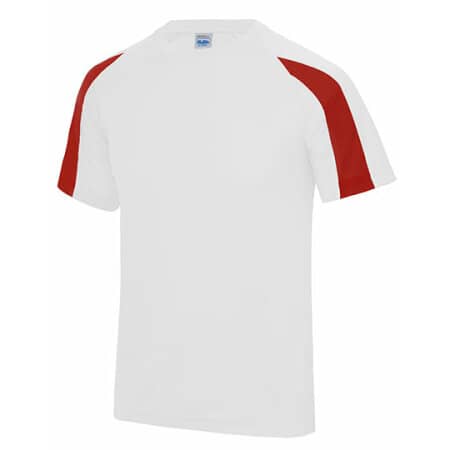 Just Cool Contrast Cool T Arctic White|Fire Red