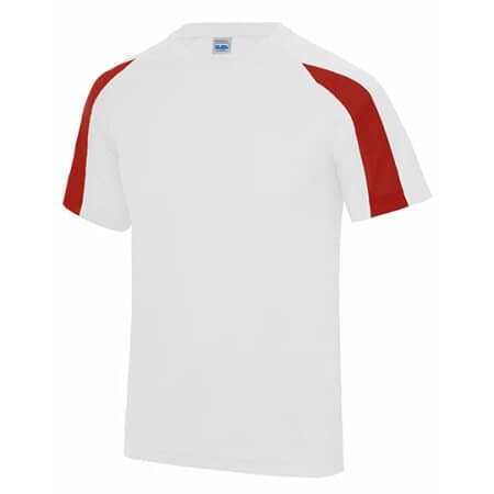 Just Cool Kids` Contrast Cool T Arctic White|Fire Red