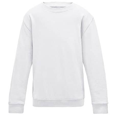 Just Hoods Kids` AWDis Sweat Arctic White