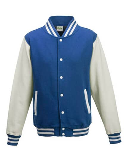Jacken in Royal Blue|White: Varsity Jacket JH043 von Just Hoods