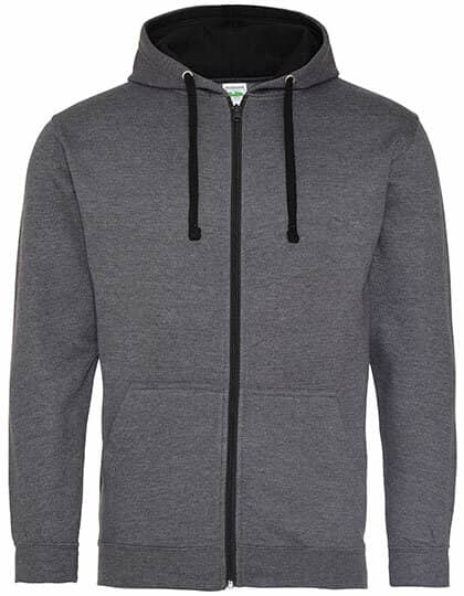 Jacken in Charcoal (Heather)|Jet Black: Varsity Zoodie JH053 von Just Hoods