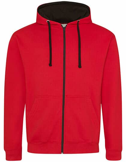 Jacken in Fire Red|Jet Black: Varsity Zoodie JH053 von Just Hoods