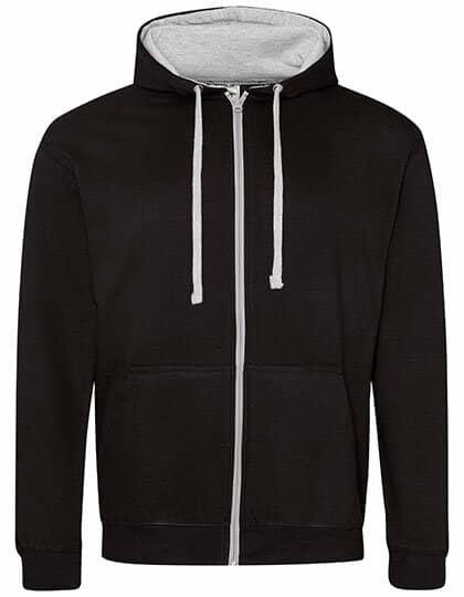 Jacken in Jet Black|Heather Grey: Varsity Zoodie JH053 von Just Hoods