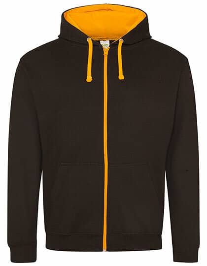 Jacken in Jet Black|Orange Crush: Varsity Zoodie JH053 von Just Hoods