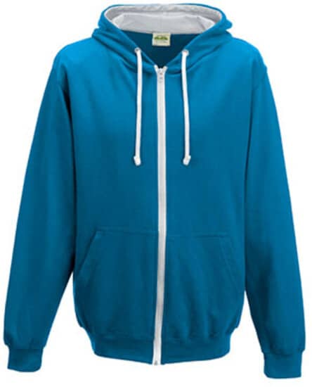 Jacken in Sapphire Blue|Heather Grey: Varsity Zoodie JH053 von Just Hoods