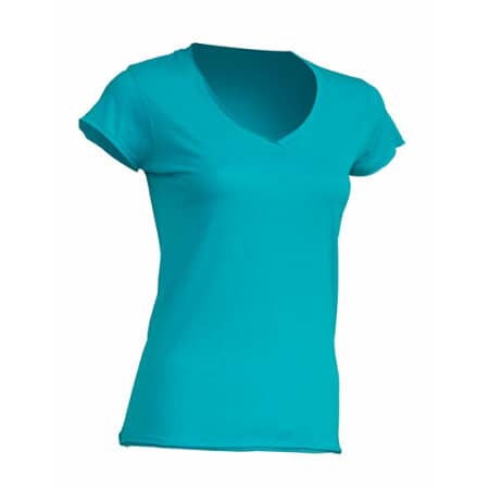 JHK Ladies` V-Neck Sicilia Turquoise