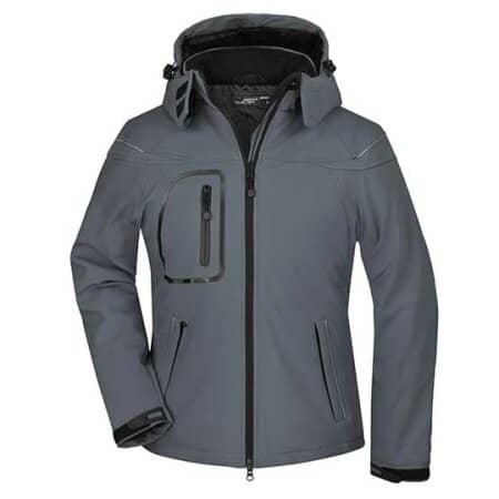 James+Nicholson Ladies` Winter Softshell Jacket Carbon