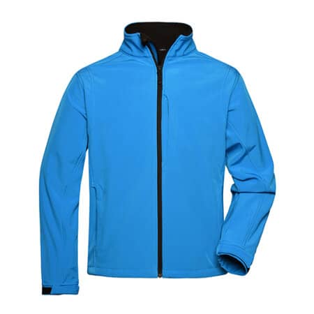 James+Nicholson Men`s Softshell Jacket 135 Aqua