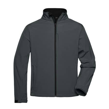 James+Nicholson Men`s Softshell Jacket 135 Carbon