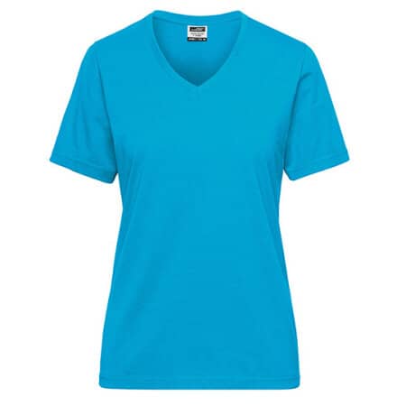 James+Nicholson Ladies` BIO Workwear T-Shirt Turquoise