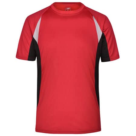 James+Nicholson Men`s Running-T Red|Black