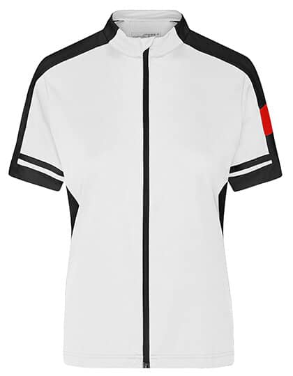 T-Shirts in White: Ladies` Bike-T Full Zip JN453 von James+Nicholson