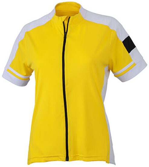 T-Shirts in Sun Yellow: Ladies` Bike-T Full Zip JN453 von James+Nicholson