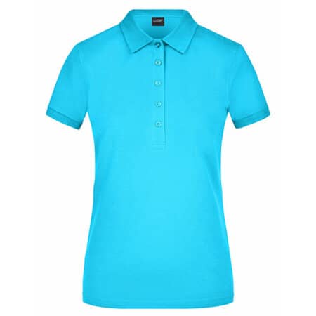 James+Nicholson Ladies` Elastic Polo Piqué Turquoise