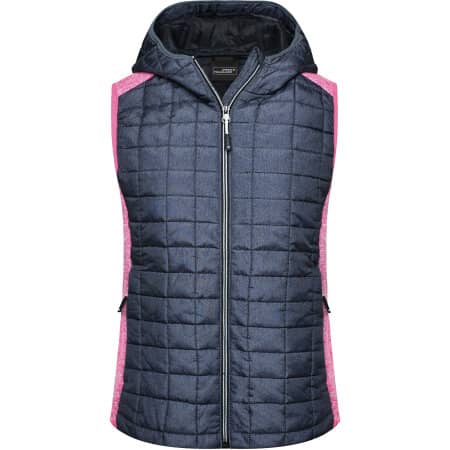 James+Nicholson Ladies` Knitted Hybrid Vest 