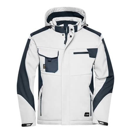 James+Nicholson Craftsmen Softshell Jacket -STRONG- White|Carbon