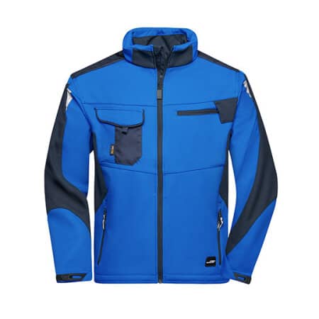 James+Nicholson Workwear Softshell Jacket -STRONG- Royal|Navy