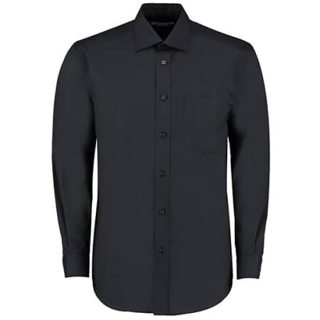 Kustom Kit Men`s Business Shirt Long Sleeve Black