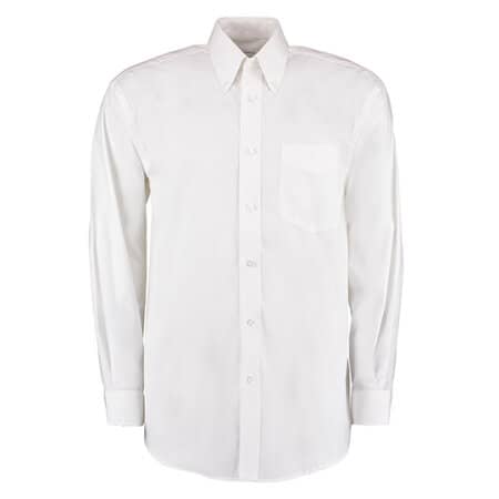Kustom Kit Men`s Corporate Oxford Shirt Long Sleeve White