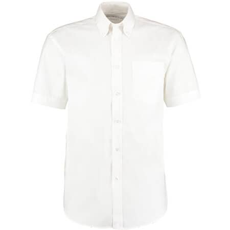 Kustom Kit Men`s Corporate Oxford Shirt Short Sleeve White