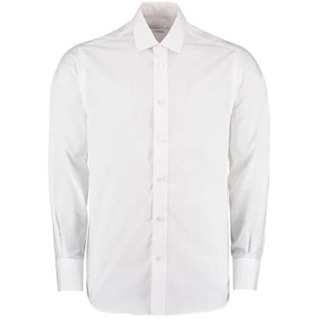 Kustom Kit Business Tailored Fit Poplin Shirt White