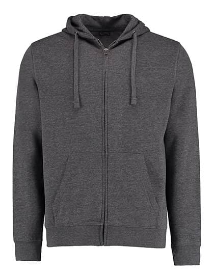 Jacken in Dark Grey Marl: Klassic Hooded Zipped Jacket Superwash 60° Long Sleeve K303 von Kustom Kit