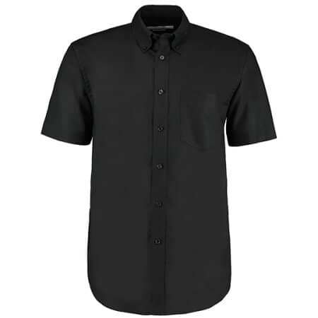 Kustom Kit Men`s Workwear Oxford Shirt Short Sleeve Black