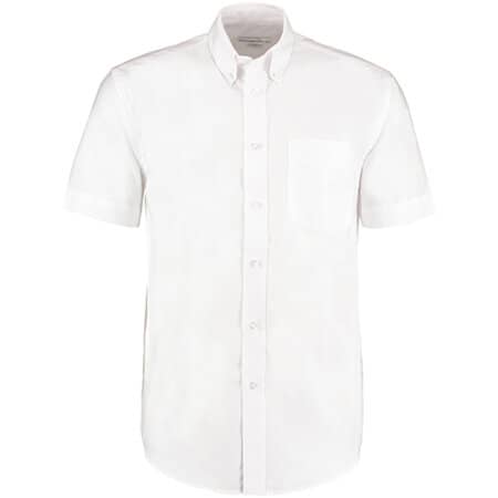 Kustom Kit Men`s Workwear Oxford Shirt Short Sleeve White