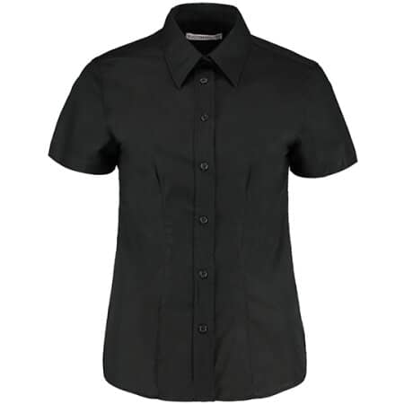 Kustom Kit Women`s Workwear Oxford Shirt Short Sleeve Black