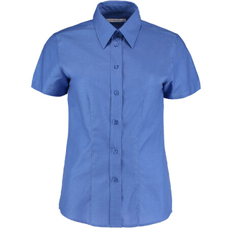 Kustom Kit Women`s Workwear Oxford Shirt Short Sleeve Italian Blue