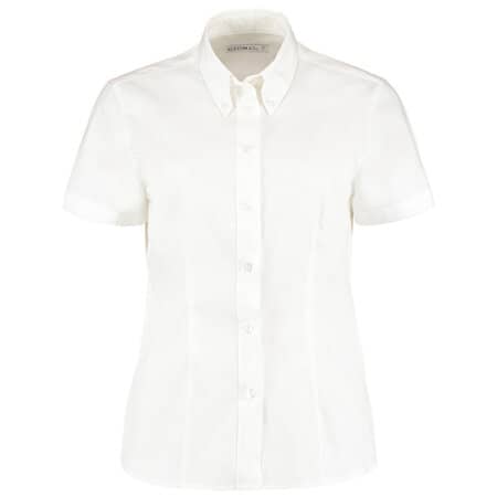 Kustom Kit Women`s Corporate Oxford Shirt Short Sleeve White