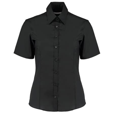 Kustom Kit Business Shirt Short Sleeve Black