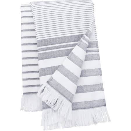 Kariban Gestreiftes Fouta-Tuch mit Fransen 