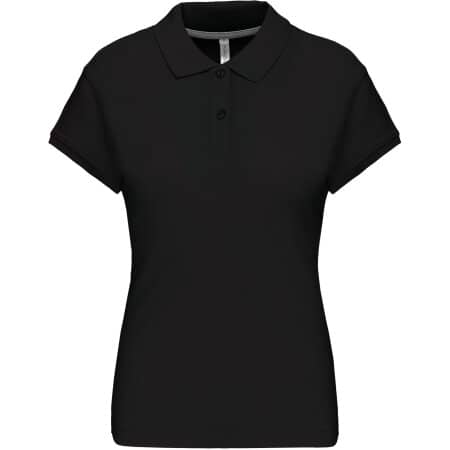 Kariban Damen Piquee Poloshirt Kurzarm Black