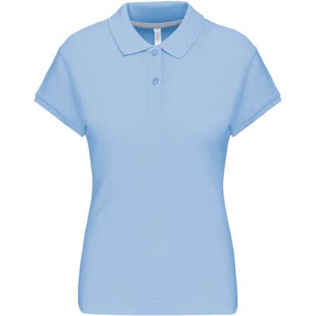 Kariban Damen Piquee Poloshirt Kurzarm Sky Blue