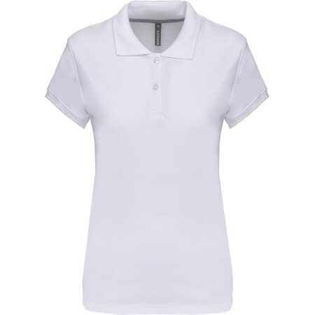 Kariban Damen Piquee Poloshirt Kurzarm White