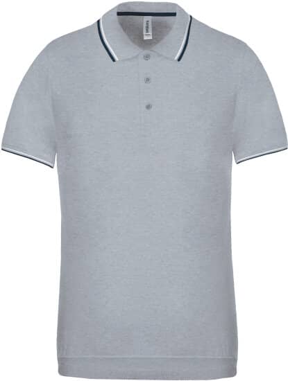 Poloshirts in Oxford Grey|Navy|White: Herren Piqué Poloshirt Kurzarm KB250 von Kariban