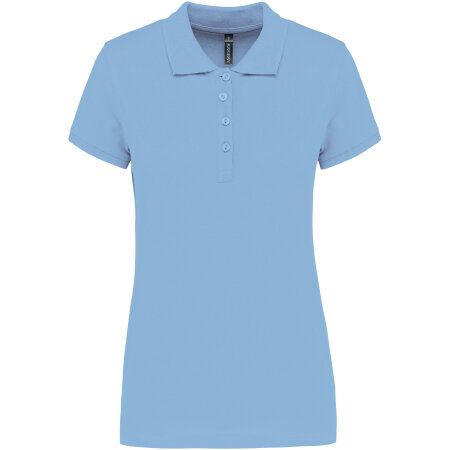 Kariban Damen Kurzarm-Poloshirt. Baumwollpiqué. Sky Blue