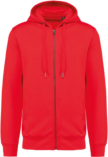 Jacken in Red: Umweltfreundliches Unisex-Kapuzensweatshirt mit Reißverschluss KB4008 von Kariban
