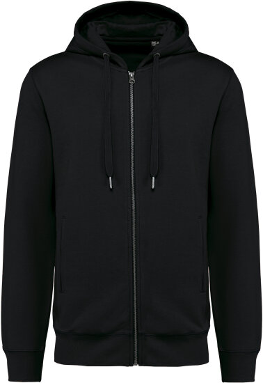 Jacken in Black: Umweltfreundliches Unisex-Kapuzensweatshirt mit Reißverschluss KB4008 von Kariban